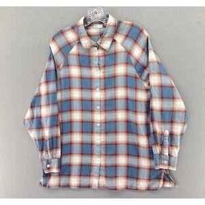 Asos Design Womens Plaid Long Sleeve Flannel Button Down Boyfriend Shirt Size 6